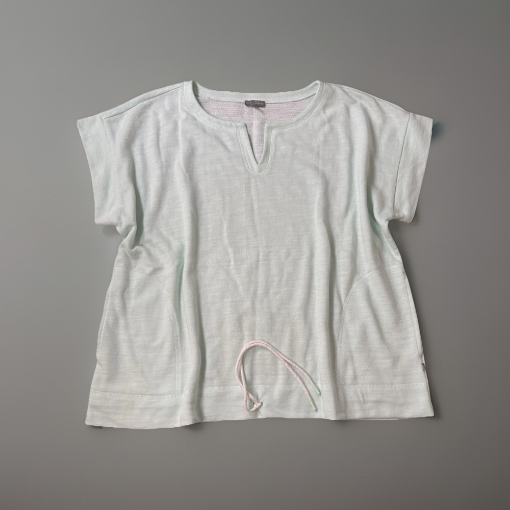 T By TALBOTS Womens Size P2XL Top Blouse Shirt Light Green Cotton Blend NWOT - Picture 12 of 12